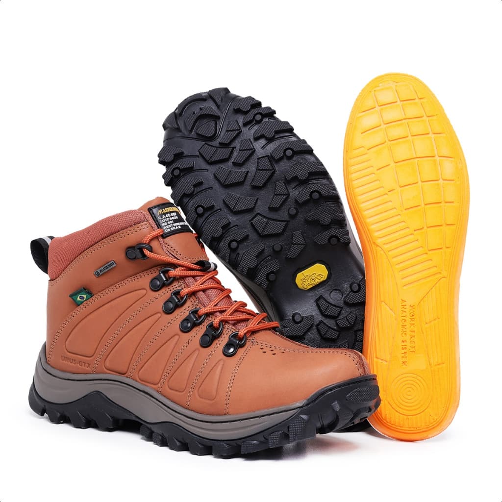 Bota Coturno Unissex Couro Legítimo Bico Pvc C.a Epi Urus MasterBoots