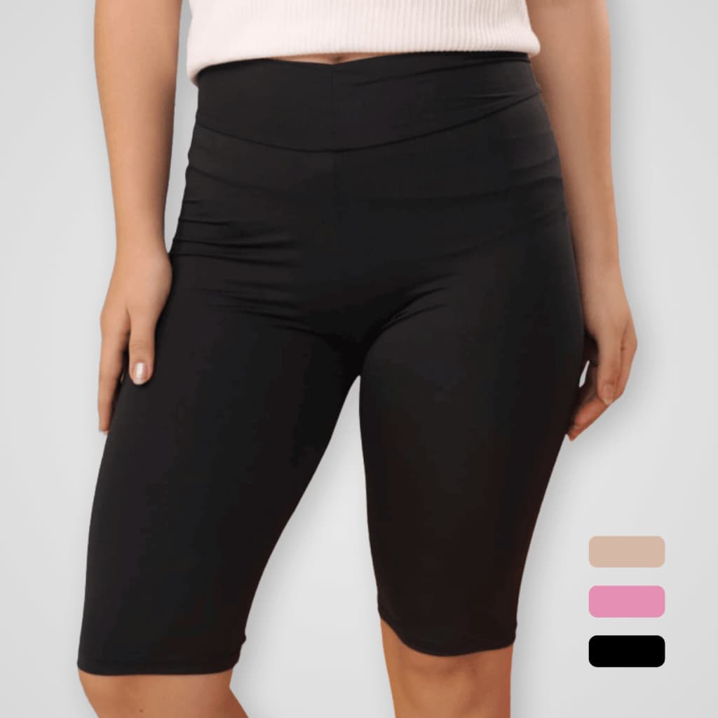 Shorts Feminino Infantil Ciclismo Bermuda Microfibra Conforto Compressão Esportiva Alta Elasticidade