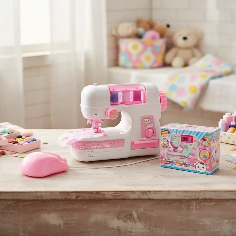 Máquina De Costura De Brinquedo Funciona De Verdade Para Meninas Artesanato Realista