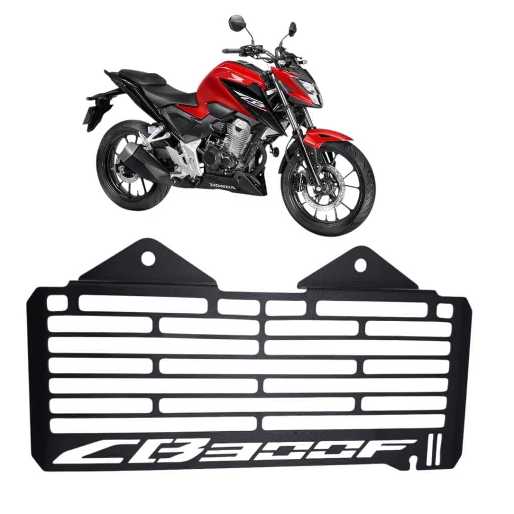 protetor de radiador para honda cb 300f  preto