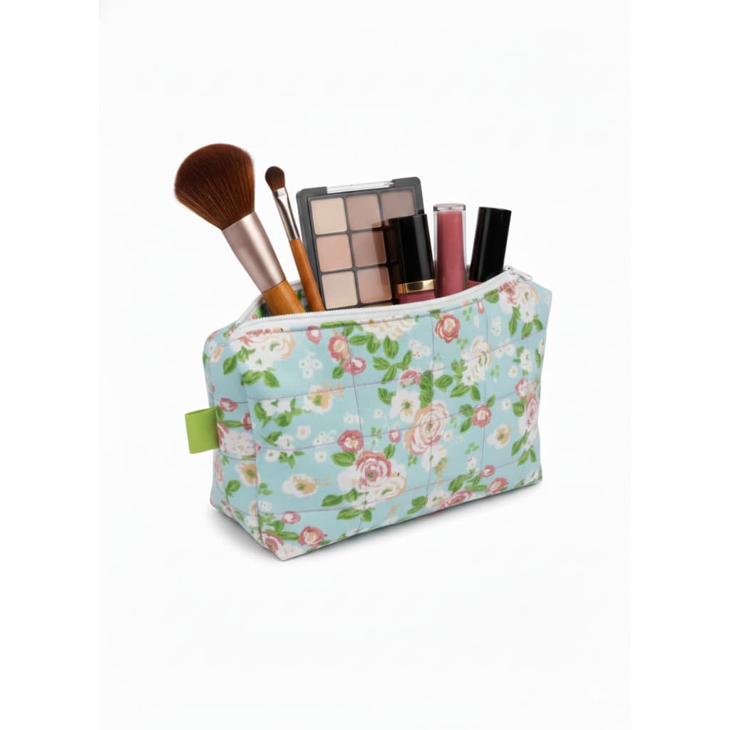 Necessaire Feminina Organizador De Maquiagem Viagem Blogueira Estojo Medio Multiuso Tricoline Tecido Porta Maquiagem