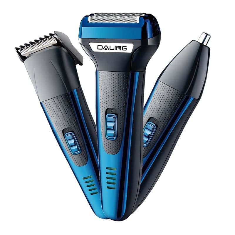 Maquina De Barbear Aparador de Pelos Nariz, Orelha, corte de cabelo e acabamento 3 Em 1 Sem Fio Recarregável