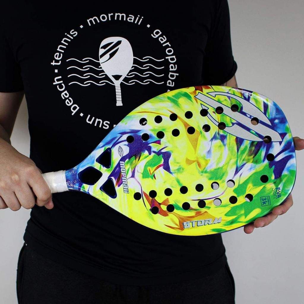 Raquete Mormaii Beach Tennis STORM Face Carbono 3K Tie Dye