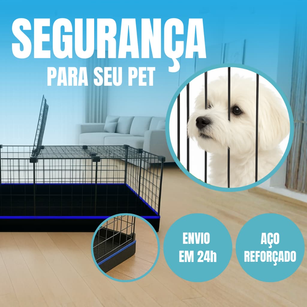 Cercado Pet com Forro para Gato Cachorro Porquinho da índia Gaiola Tapete Higiênico Bandeja 30X30