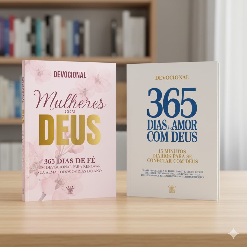 Kit 2 Livros: 365 Dias De Amor Com Deus + Mulheres com Deus Devocional Lacrado Presente