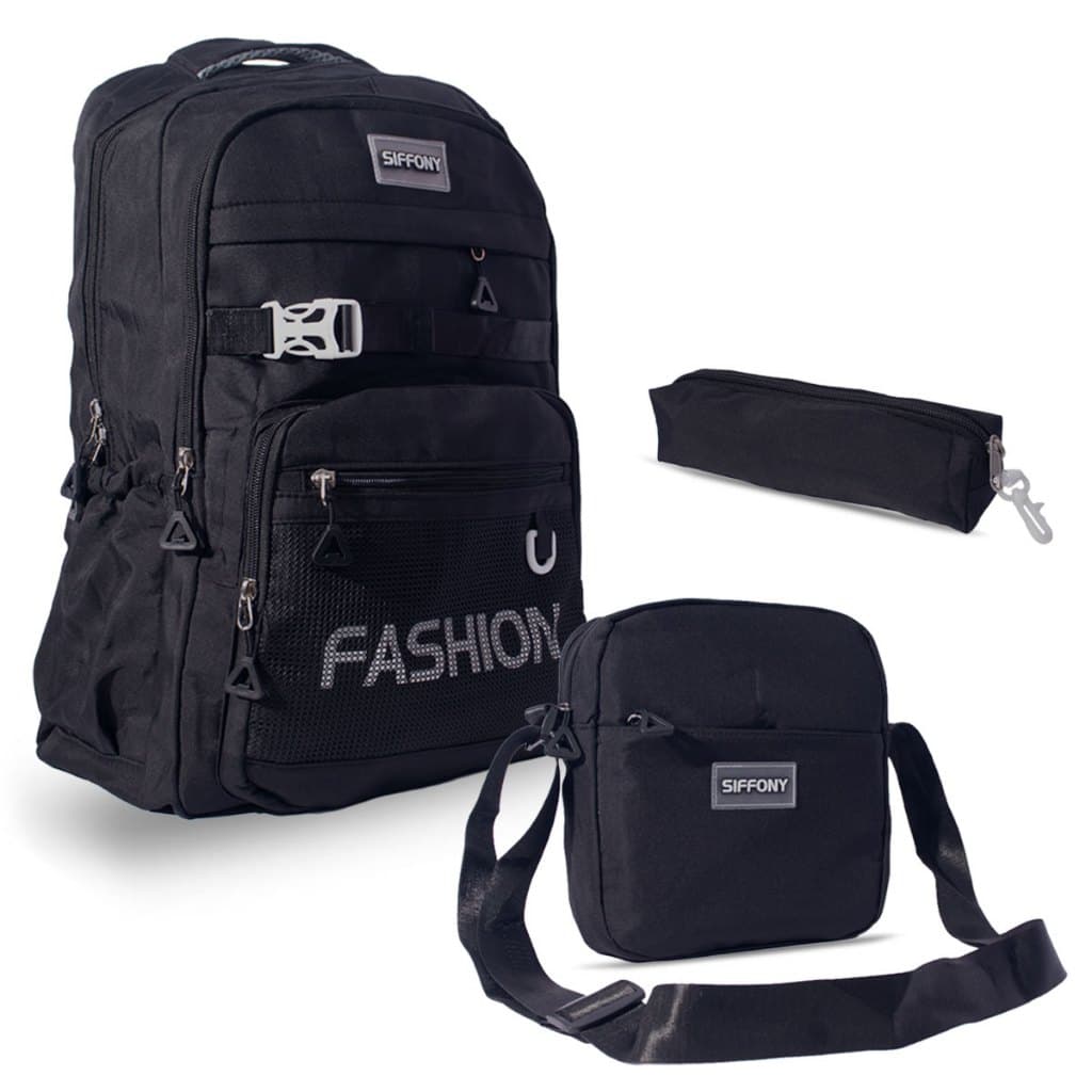 Mochila Fashion Bolsa Térmica Estojo Alça Trabalho Escolar cores Preta Azul Vinho Verde Bege
