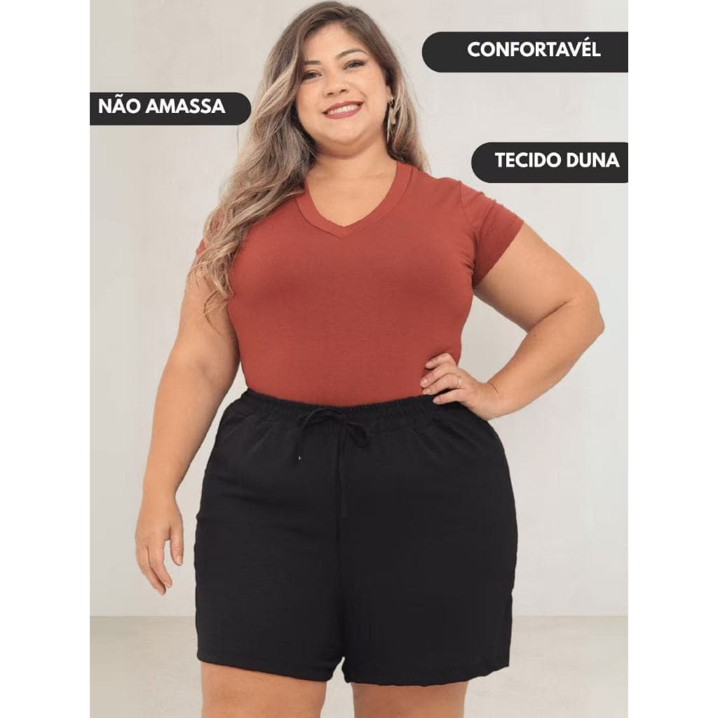 Short Duna Feminina Que Levanta , Plus Size| Tendencia do Ano Verão e Primavera