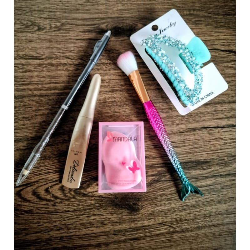 KIT de Maquiagem Essencial Básico e Piranha 5 Itens