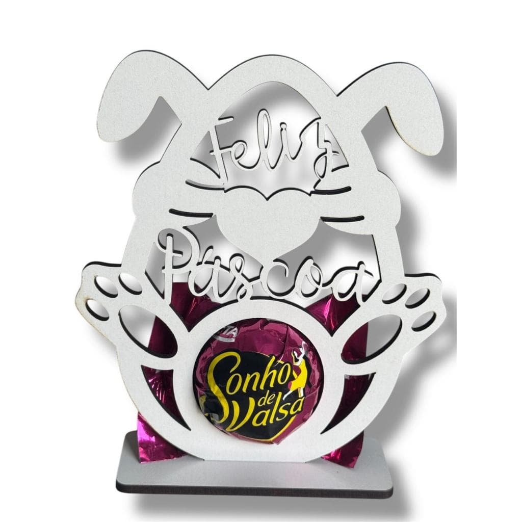 Kit 10 Ovinhos Da Páscoa Porta Bombom Mdf Lembrancinha branco