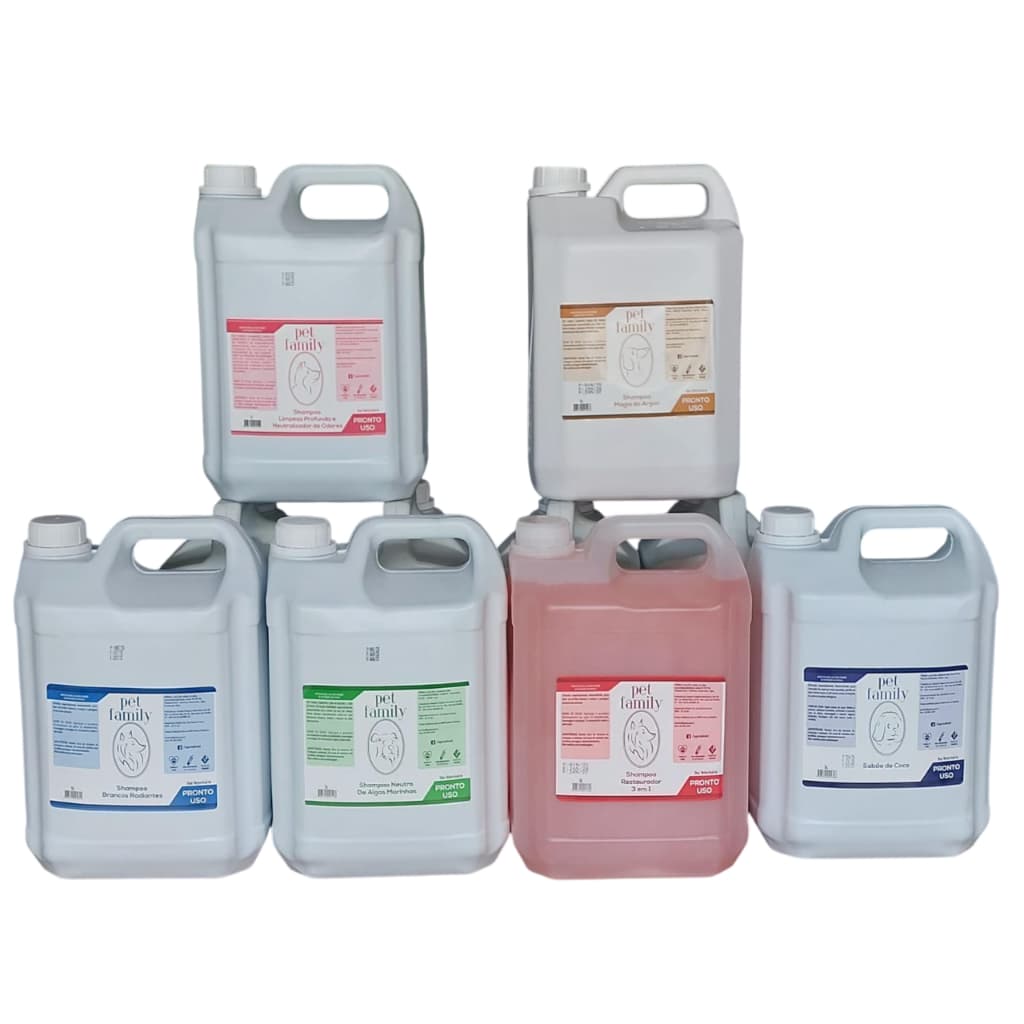Shampoo PRONTO USO Pet Family 5 Litros Cães e Gatos Banho e Tosa