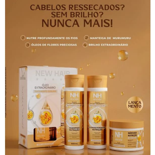 Kit Capilar Extraordinário  New Hair Óleo Capilar- NH