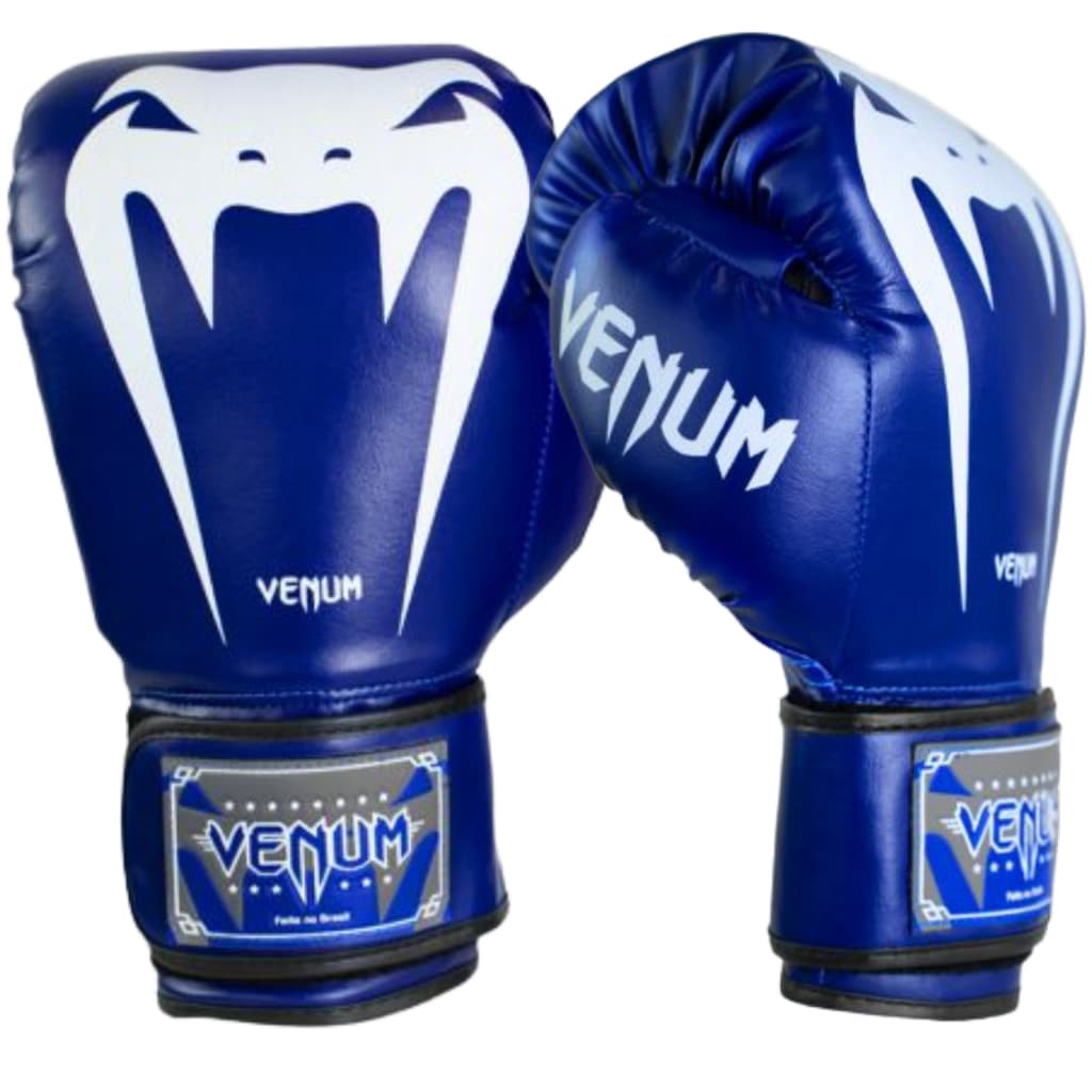 LUVA MUAY THAI BOXE KICKBOXING GIANT FULL LOGO PRO NAVY VENUM