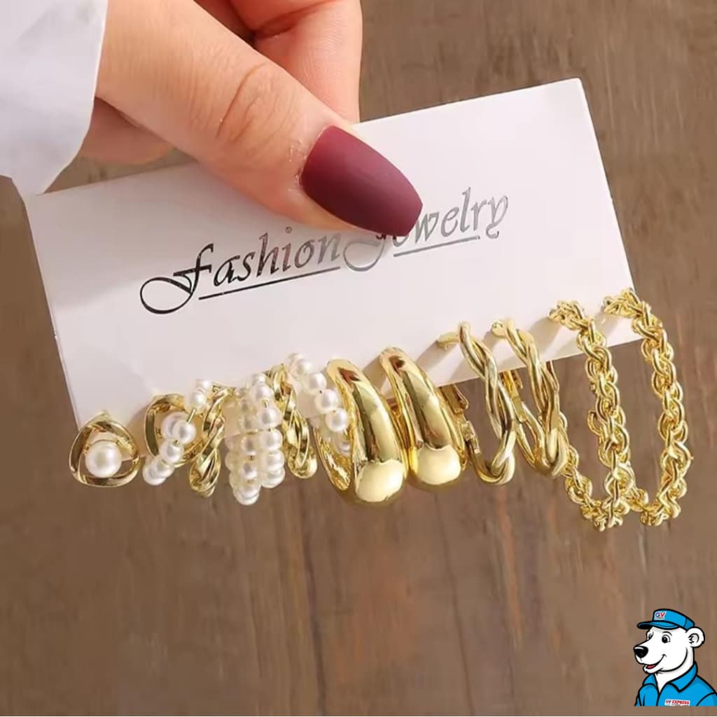 ✨ KIT COM 5 PARES DE BRINCOS FEMININOS