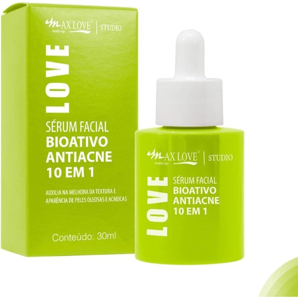 Sérum Facial Bioativo Antiacne Max Love – Controle da Oleosidade e Espinhas - Serum Facial MaxLove
