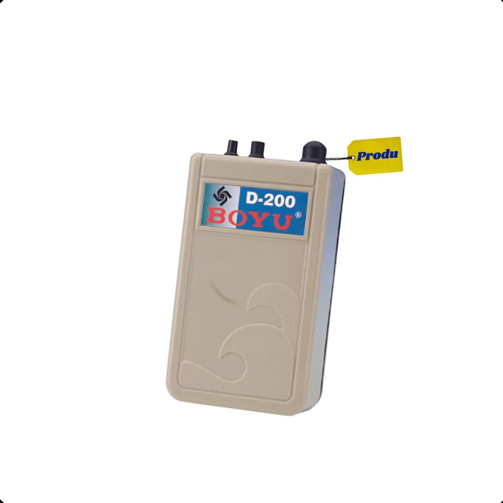 Compressor de Ar a Pilha Boyu D-200 2L/min Oxigenador Portátil p Transporte Aquário Pesca Isca Viva