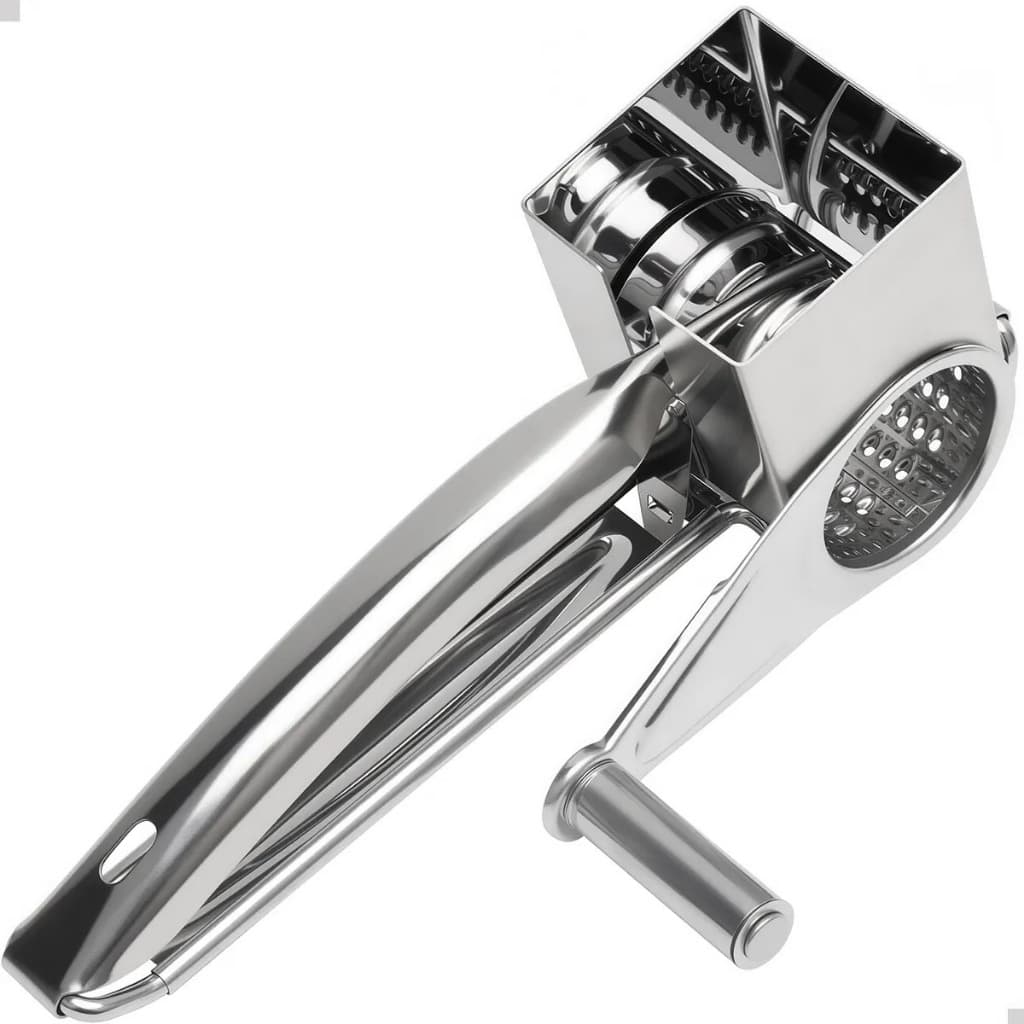 Ralador Queijo Giratório Inox Manual Manivela Profissional