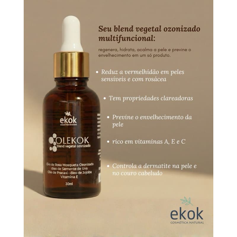 Óleo clareador e regenerador - com rosa mosqueta, semente de uva, jojoba e pracaxi 30ml