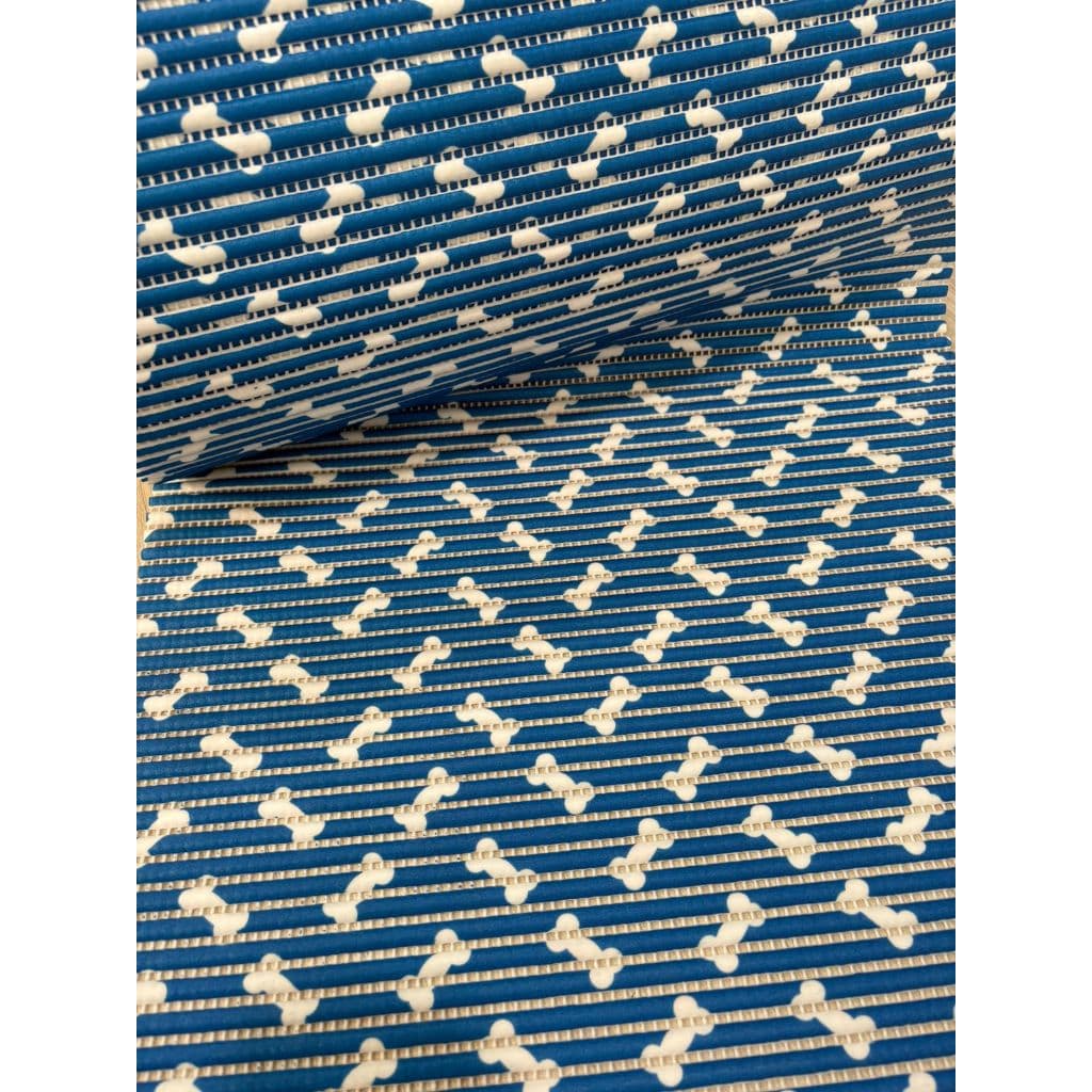 Passadeira Emborrachada Antiderrapante 45cm Largura - Toque Suave e Secagem Rápida Pet Azul Osso
