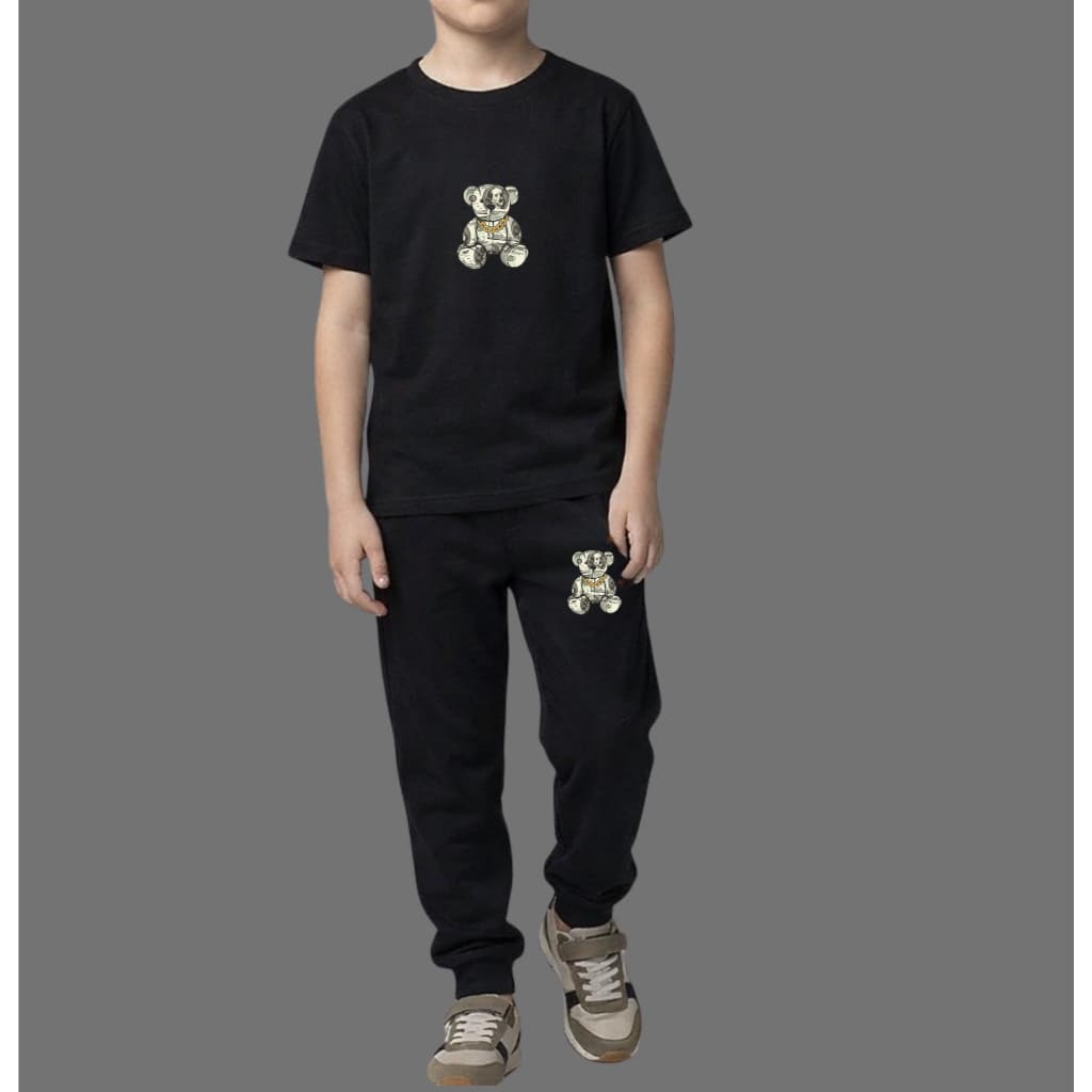CONJUNTO CAMISETA E CALÇA MOLETOM MENINO PERSONAGENS URSO MOTO GRAU OFERTA PROMOÇÃO KIT COMBO ANIME DESENHO