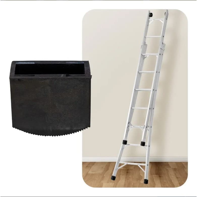 Sapata Pé Borracha Para Escada De Aluminio 21x63mm Kit 2 Pç