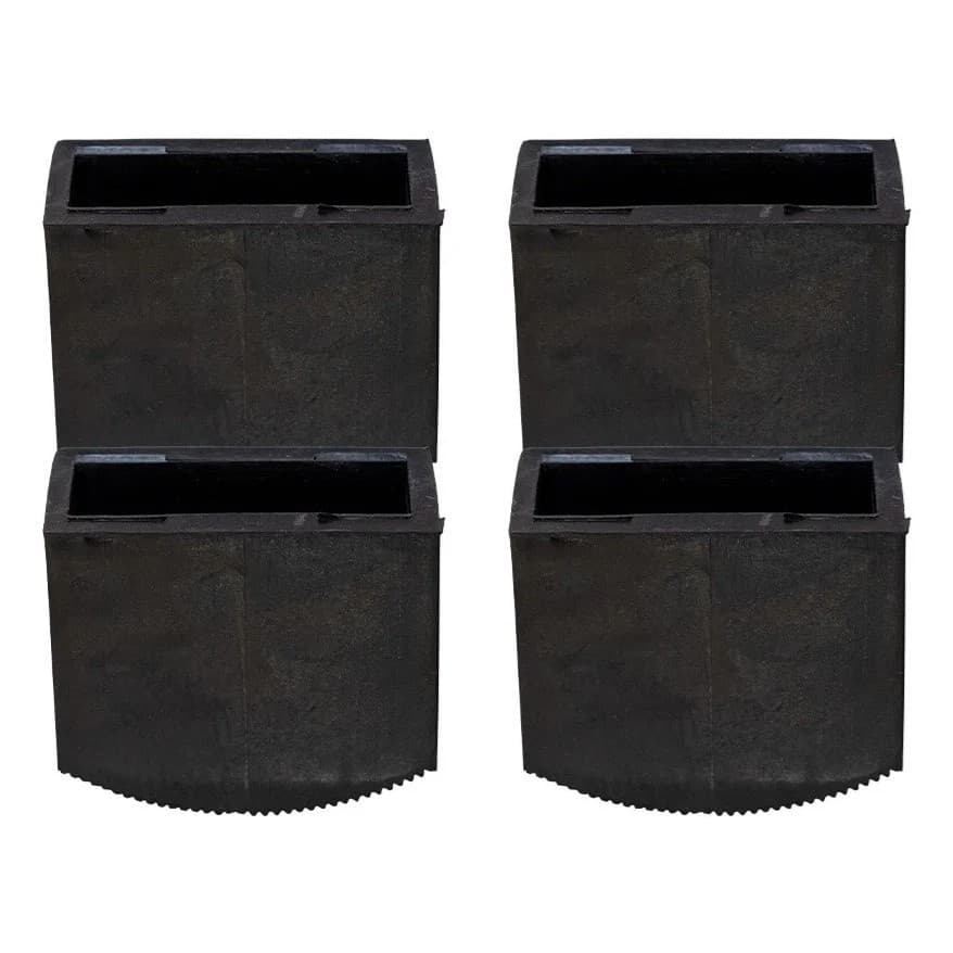 Sapata Pé Borracha P/ Escada De Aluminio 21x63mm - 4 Pçs