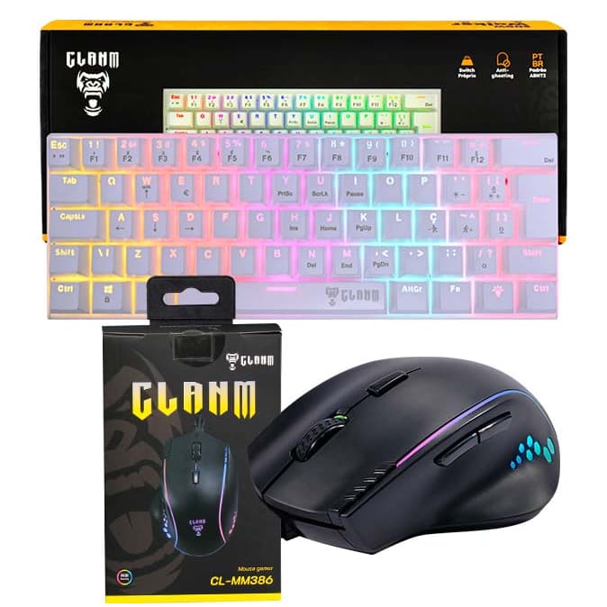 Kit Teclado Gamer Walker 60% E Mouse Gamer Mm386 7000 Dpi