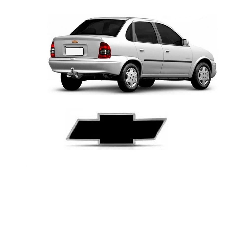 EMBLEMA MALA CORSA CLASSIC 2008 2009 2010 2011 2012GRAVATA LOGO CHEVROLET GM BLACK PIANO