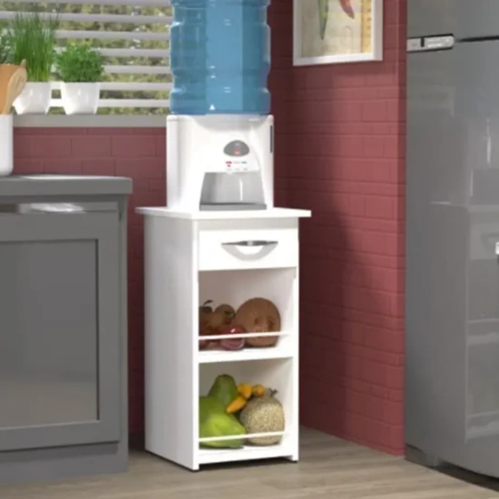 Bancada Armário Fruteira De Cozinha Suporte Para Bebedouro Branco
