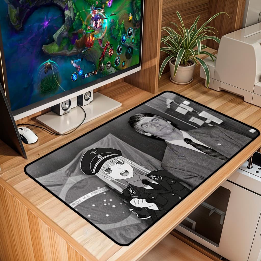 Mouse Pad Artes Zueira Gamer Grande Antiderrapante 65x30 70x35 80x35 90x40 90x50 120x60 Cm Borda Costurada