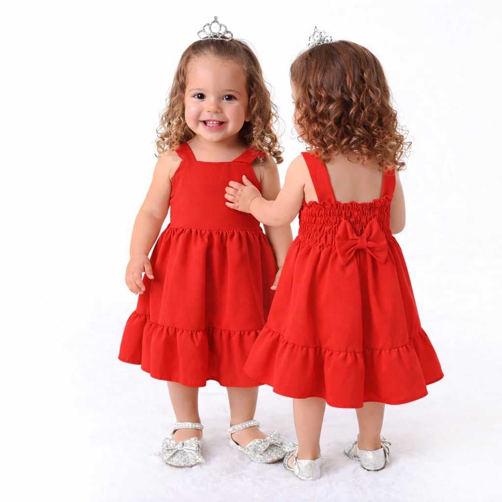 Vestido Festa Infantil Bebe Luxo Varias Cores e Tamanhos P M G e GG