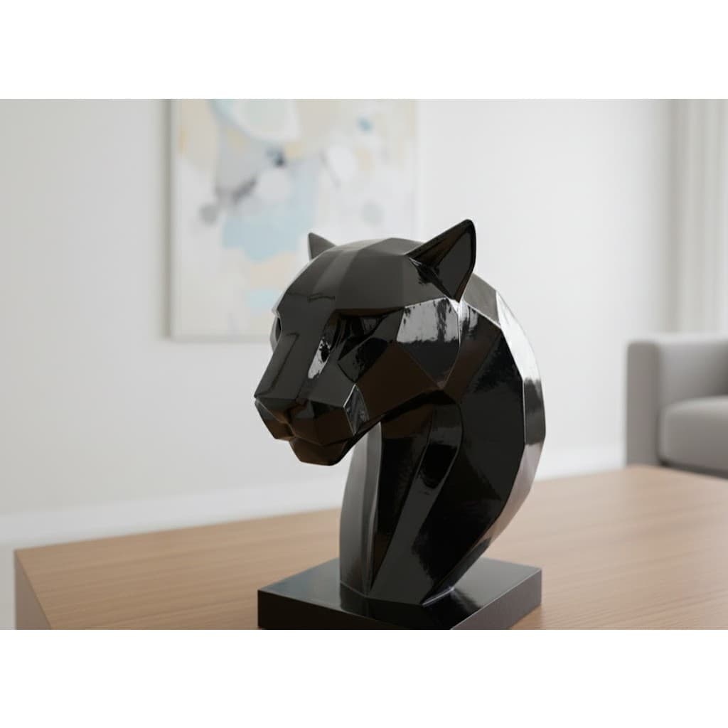 Decoração casa Pantera brilho escultura estátua estatueta decorativa luxo personalizada BGG0072
