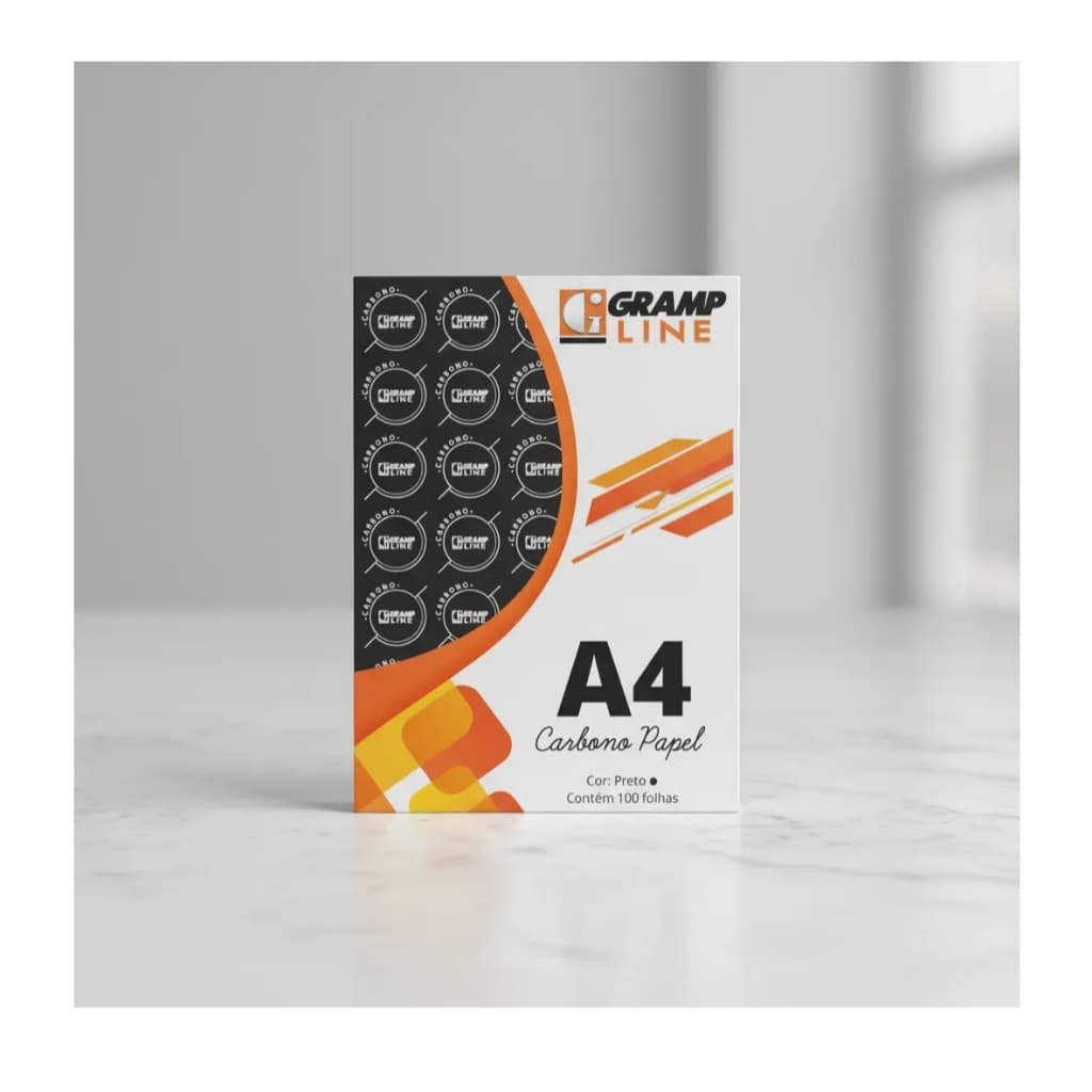 Papel Carbono Preto Para Máquina Papel A4 Pacote C/100