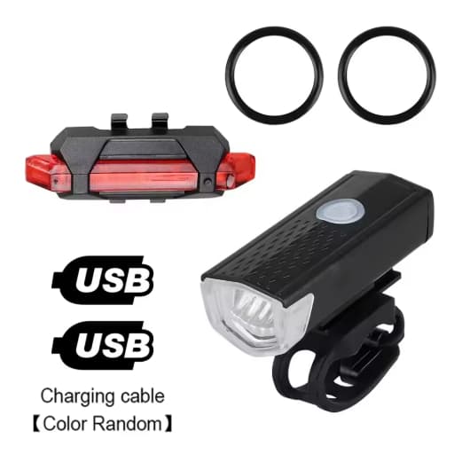 Kit Lanterna E Farol Bicicleta Bike Luz Ultra Led A Prova D'agua