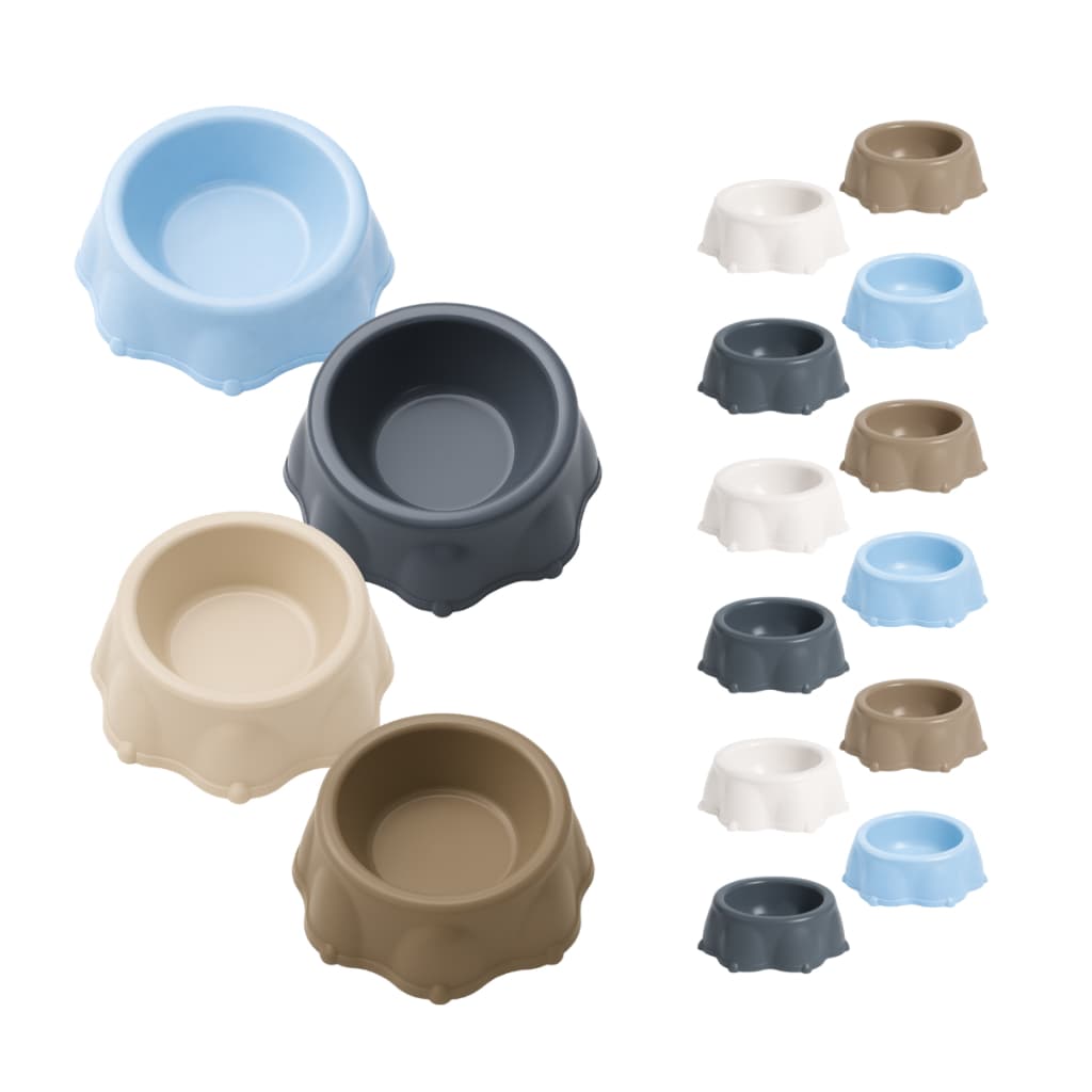 Kit 10 Comedouros Pet Tamanhos Plástico Colorido Tigela Cachorro Gato Pote Ração Água