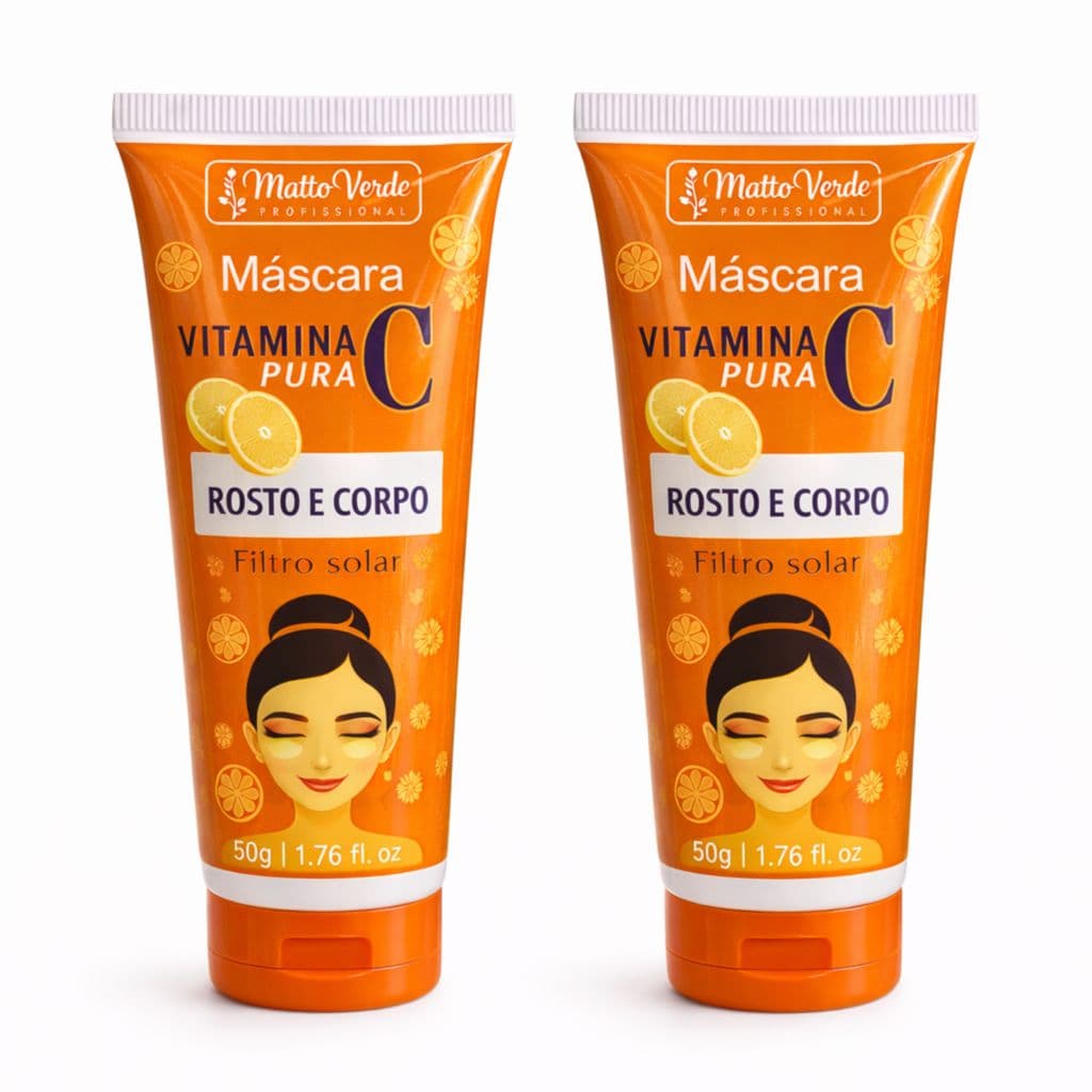 Kit 2 Unid Máscara Vitamina C  Com Filtro Solar - Matto Verde 50g