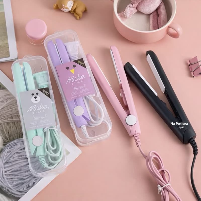 Chapinha Mini Portátil Bivolt – Ideal para Bolsa, Viagem e Franja .