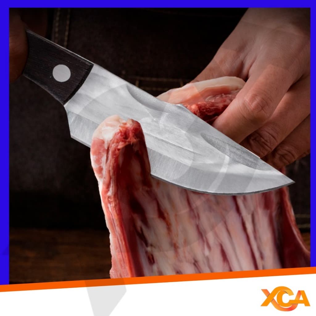 Faca Cutelo Artesanal Profissional Forjada Cozinha Chef Desossar Carne com Bainha