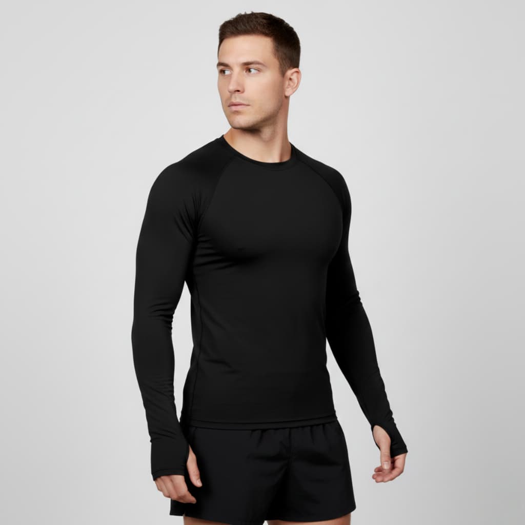 Camisa Térmica Masculina Básica Manga Longa Proteção UV Dry Fit