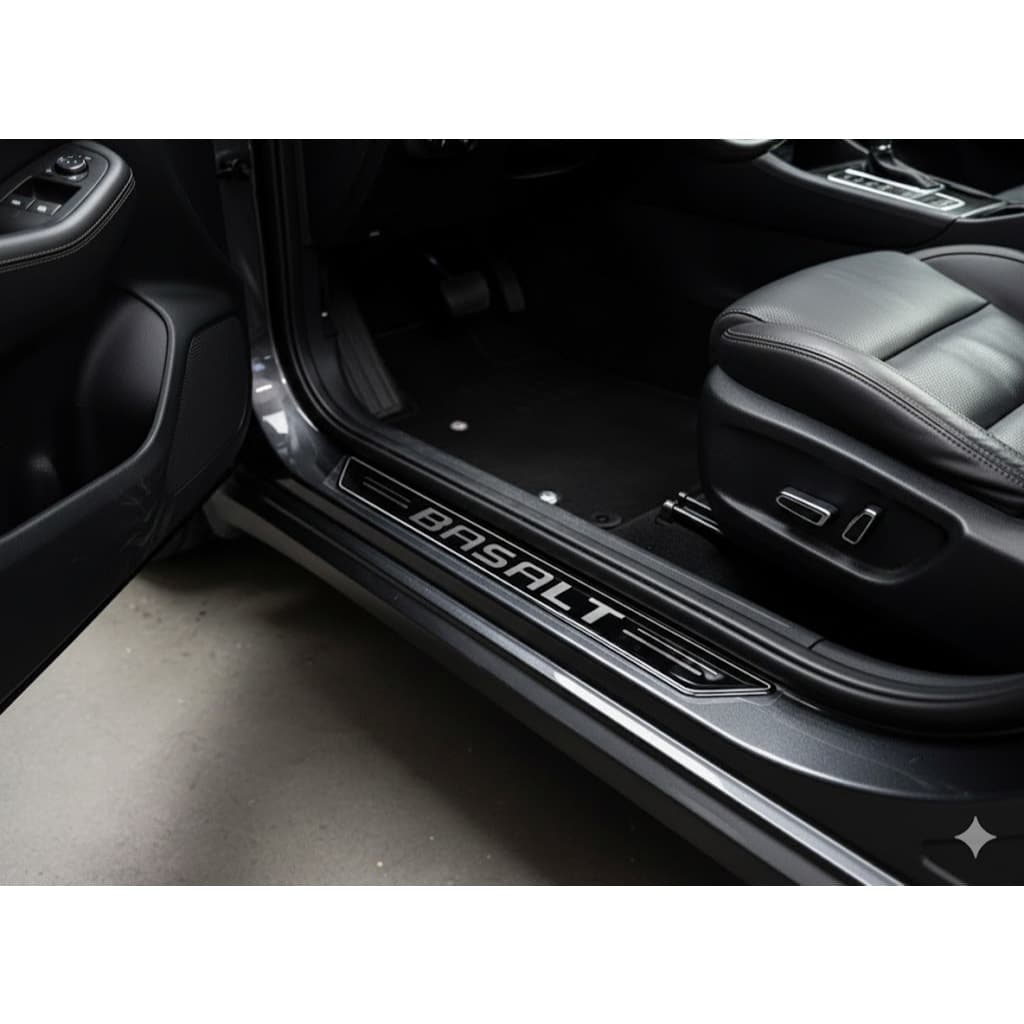 Soleira Porta Basalt Citroen Preta Resinada Anti Risco Proteção