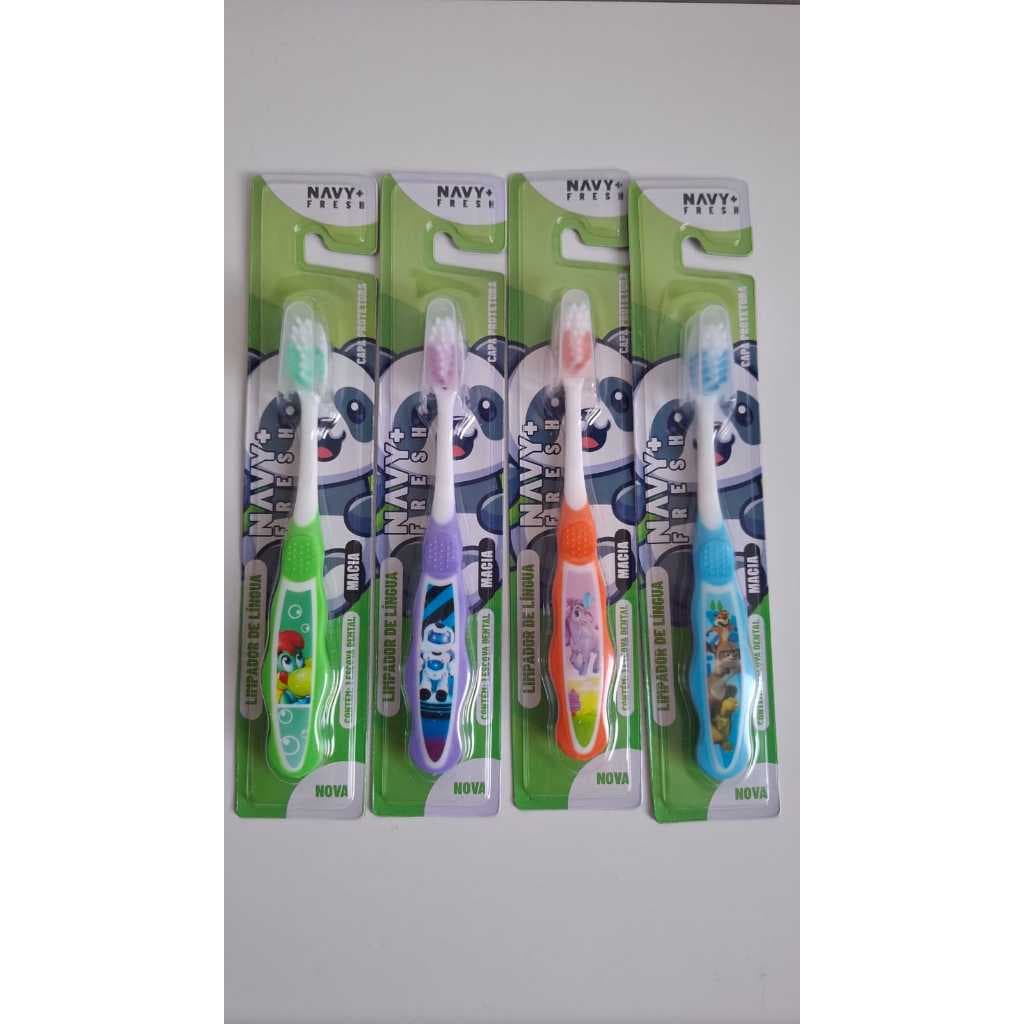 Kit 4 Escova Infantil Macia Pandinha