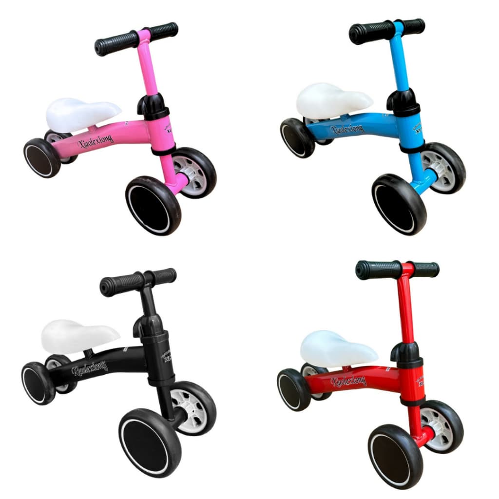 Brinquedo Bicicleta de Equilíbrio Infantil de Quatro Rodas sem Pedais Para Crianças Coloridas
