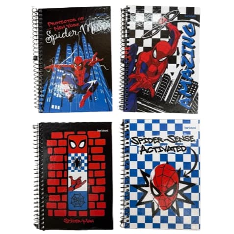 Caderno Espiral Capa Dura Universitário 1/4 Homen Aranha Spider Man Tilibra