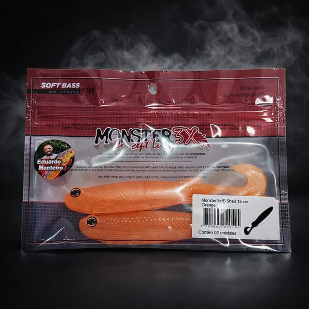 Isca E-Shade Eduardo Monteiro 15cm Monster 3X + Anzol Iscas de Pesca