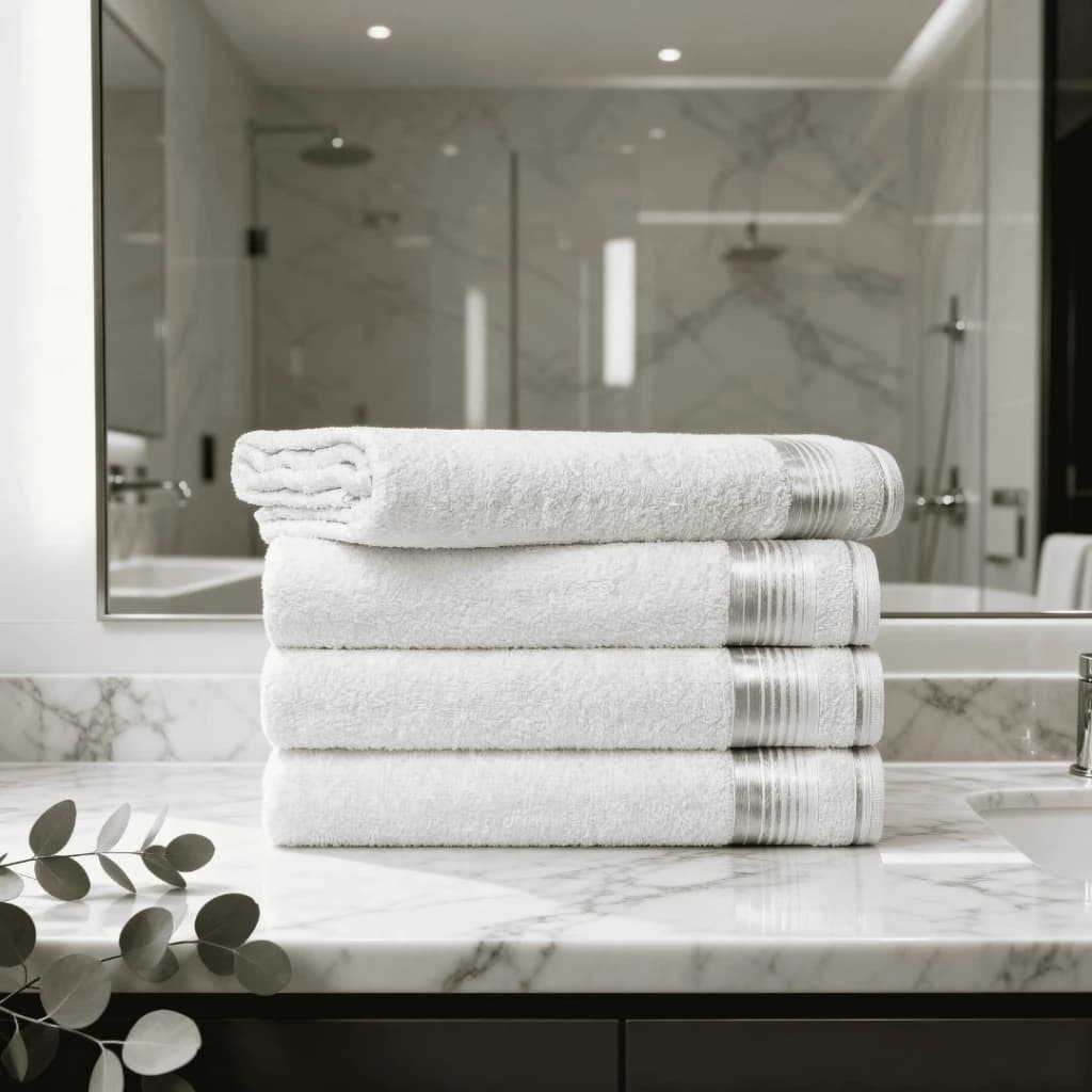Kit Toalhas de Banho Banhão Luxo Premium Lara 100% Algodão Hotel Pousada 75x150cm