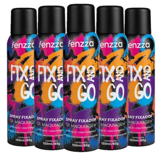 Spray Fixador de Maquiagem Fenzza Fix & Go – Efeito Profissional