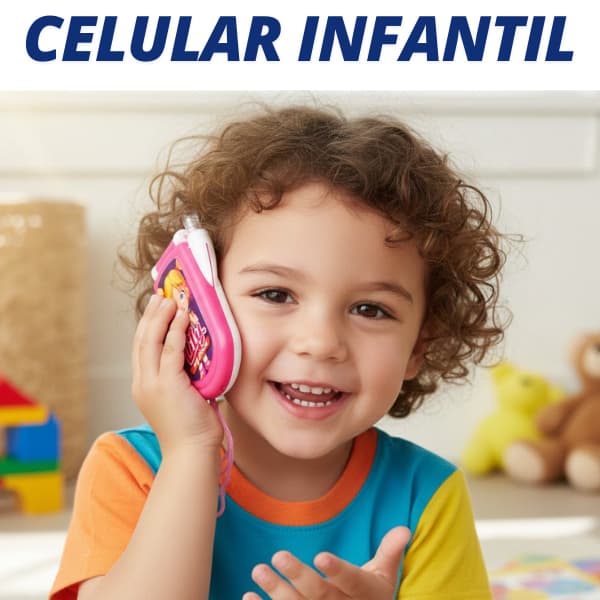 Celular De Brinquedo Infantil Com Som E Luz Flip Lily My Phone - Rosa