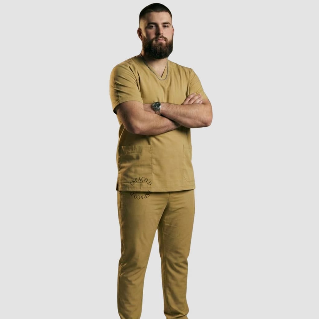 Pijama Masculino Cirúrgico Hospitalar Dentista Gabardine Premium Plus Size Veterinário Scrub - Ph