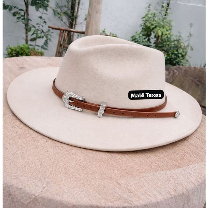 Bandinha Para Chapéu Couro com Fivela Varias Cores Unissex Moda Country