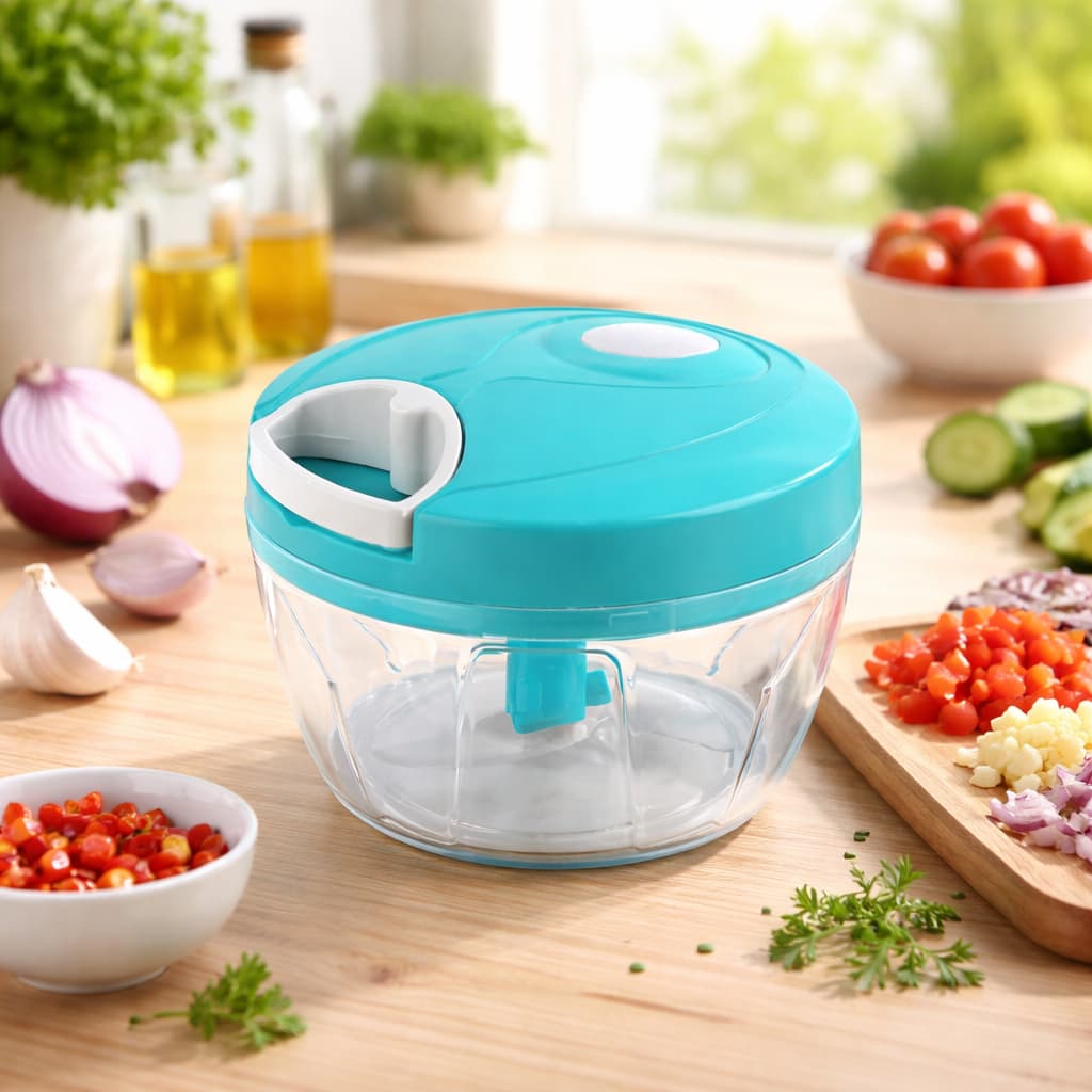 Mini Processador E Triturador De Alimentos Manual 3 Laminas ZG-075 / CX-108 (***COR ROSA - ESGOTADO)