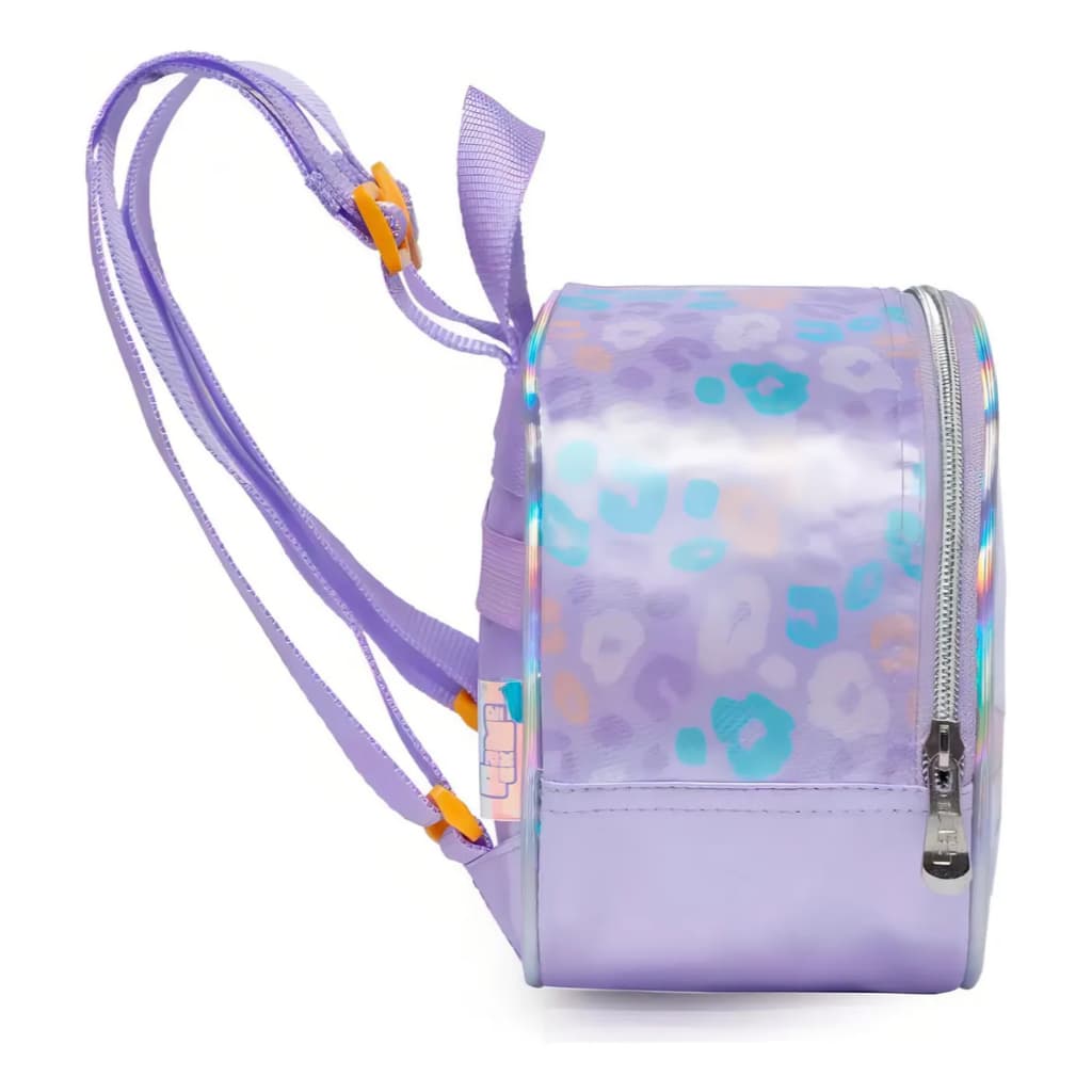 Lancheira Térmica Pack Me Leopardo Paetê Roxo Pacific